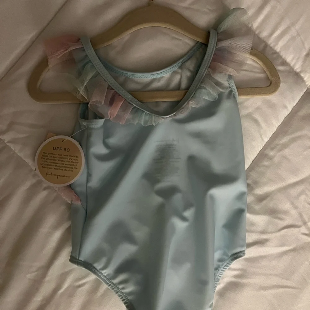 Infant bathing suit size 6/9 months light blue first impression - Picture 2 of 4